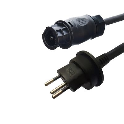 S Zertifizierte Schweizer Wasserdichte Steckdose IP55 Wechselstromkabel mit Betteri BC01 IP68 Zertifizierungsstandard DIN VDE 0620/EN 50075 1990