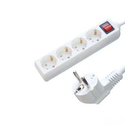 250V Verlängerungskabel Universal Steckdose 3M 5M Kabel 4-Loch Stromstreifen 3x4 Stromkabel 16A für mehrere Steckdosen und Geräte