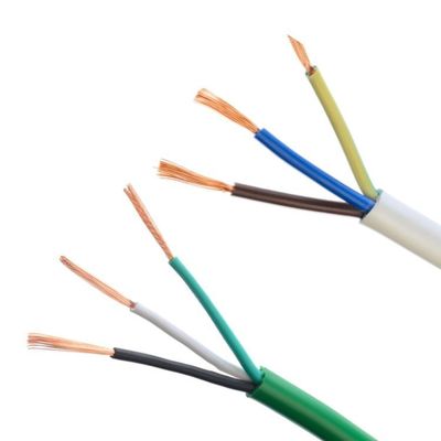 300/500V H05VV F 3G0.75mm2 3 Kerne Stranded Bare Copper Ground Wire PVC Isolationsstromkabel für Bauprojekte