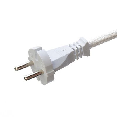 10A/250V PSE 2Pin Stecker Stromkabel 4,8mm Terminal Weiß SNI mit langlebigen Sauerstofffreien Bared Stranded Kupfer