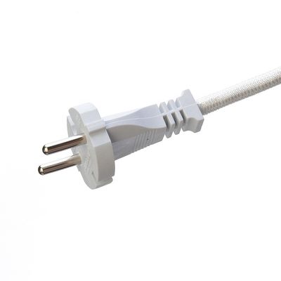 10A/250V PSE 2Pin Stecker Stromkabel 4,8mm Terminal Weiß SNI mit langlebigen Sauerstofffreien Bared Stranded Kupfer