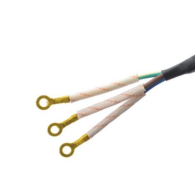 SNI-zertifizierte 16A Stecker geflochten Stromkabelverlängerungen für Laptops Kabelspezifikation H03RT-F 3x0.75-1.5MM2 Weiß