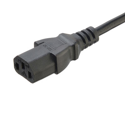 Schwarzes Kabel Südafrika SABS Standard Haushaltsgeräte Stromleitungen Verlängerungsleitungen für Wohn- / Allzweck