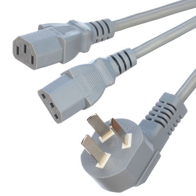 CCC-zertifizierte Computer-Stromleitung Y Splitter 3C Stecker mit 2-Wege-C13 Steckdose 16a 3-Pin