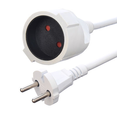 Kabelspezifikation H05VV-F 2x1.0mm2 Netzwerk SDK Direct VDE 10A Stecker-Stromleitungen Verlängerungsleitungen für Haushaltsgeräte