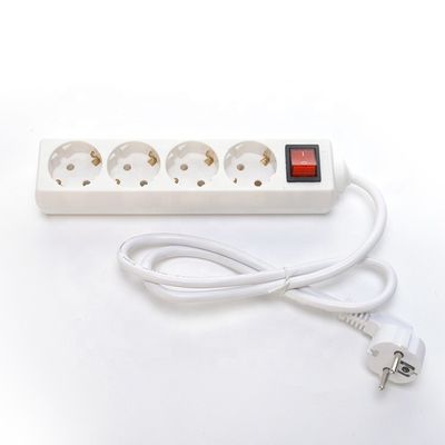 5 Gang Erweiterung Socket 3x1.5mm2x5m VDE Flexible Kabel Stromstreifen mit Kinderschutz und 10/16A Nennstrom