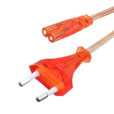 Handelsübliche Direktverbindung 2.5A 2-Pin-Stecker Stromkabel Schwarzer Wasserkocher Stecker mit IEC60320 C7 Stecker VDE Stromkabel