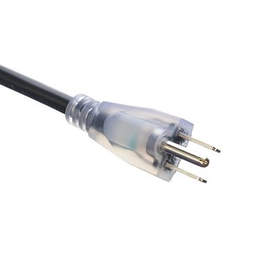 6 ft Nordamerikanische ETL 3 Pin Heavy Duty Outdoor Extension Cord mit beleuchtetem Ende Weibliches Ende Typ NEMA