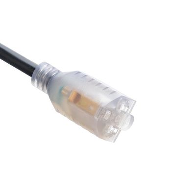 6 ft Nordamerikanische ETL 3 Pin Heavy Duty Outdoor Extension Cord mit beleuchtetem Ende Weibliches Ende Typ NEMA
