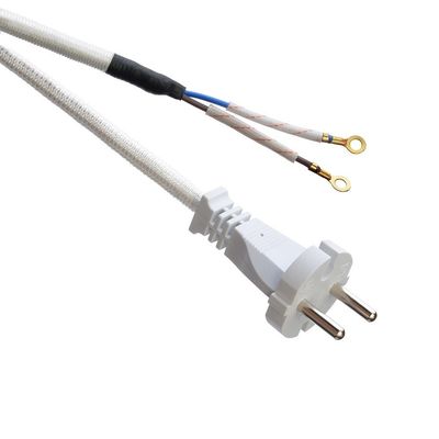 Elektrische Eisen-Stromversorgung Mehrfarbiges Baumwollgeflechtes Kabel 100m Roll mit VDE-zugelassenem Stecker und PVC/Kautschuk Isolierung