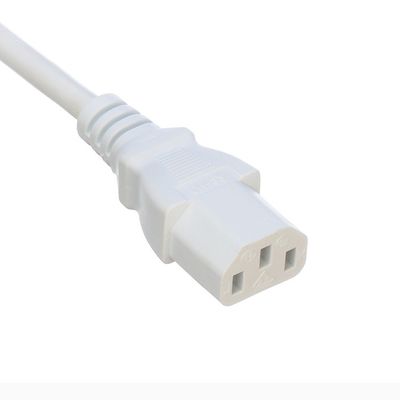 Sauerstofffreie, entblößte, gefesselte Kupfer 2XC13 weiblich, weiß, Y-Typ Splitter Stromkabel 250V/16A Stromverlängerungskabel VDE genehmigt