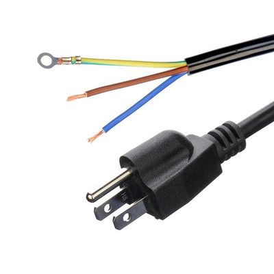 Kabelspezifikation 16/14/18AWG ETL Standard-Stromkabel für Laptop 15A NEMA-15P 3-Phasen-Stecker-Stromkabelherstellungsmaschine