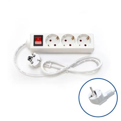 EU-zertifizierte H05VV-F 3x1.5mm2 4 Steckdose Steckdose Verlängerungskabel mit Schalter Eu Stecker 16A