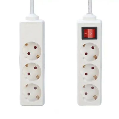 EU-zertifizierte H05VV-F 3x1.5mm2 4 Steckdose Steckdose Verlängerungskabel mit Schalter Eu Stecker 16A