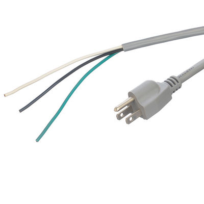 ETL-Stromkabel 14 AWG für Laptops mit offenem Ende 15A NEMA-15P 3-Phasen-Stecker-Verlängerungskabel