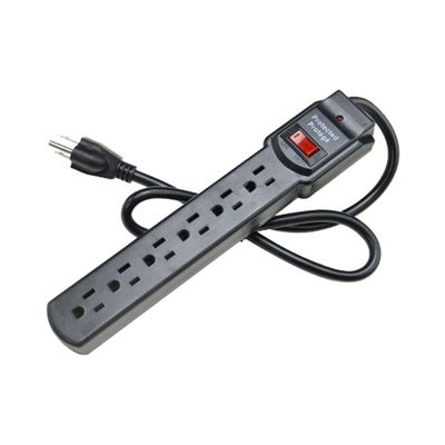 American Standard 6-Outlet Electric Extension Socket Power Strip ETL15A/125V Surge Protector for Home Appliances ETL125V
