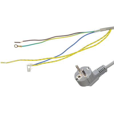 Stromkabel Eu-Stecker mit offenen Enden mit abgestreckten Ringen H05vv-f 3g1.0mm2 Cee7/7 Euro-Stromkabel 1,5 mm und Standard-Erdung