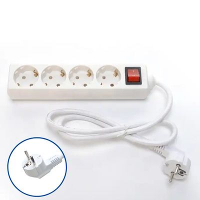 250V Verlängerungskabel Universal Steckdose 3M 5M Kabel 4-Loch Stromstreifen 3x4 Stromkabel 16A für mehrere Steckdosen und Geräte