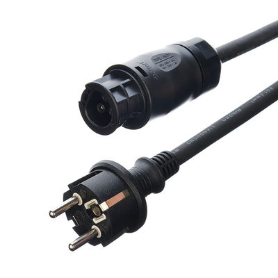 Kautschuk Isolierung H07RN-F Schuko Stecker Wechselstromkabel für Betteri BC01 IP68 Steckverbinder und Solarpanel-Inverter