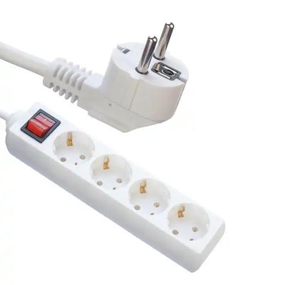 250V Verlängerungskabel Universal Steckdose 3M 5M Kabel 4-Loch Stromstreifen 3x4 Stromkabel 16A für mehrere Steckdosen und Geräte