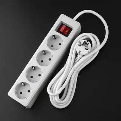 250V Verlängerungskabel Universal Steckdose 3M 5M Kabel 4-Loch Stromstreifen 3x4 Stromkabel 16A für mehrere Steckdosen und Geräte