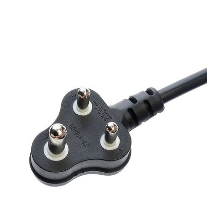 16A 3 Stecker Stecker Stromkabel Südafrika SABS Standard für Haushaltsgeräte Schwarzer Laptop Stecker kommerzieller männlicher Ende Typ