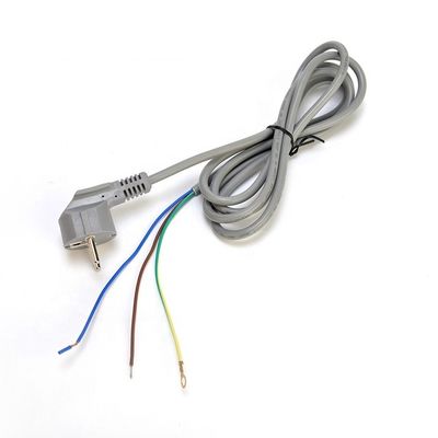 16A Stecker VDE H05vv-f 3g1.0mm2 Draht entfernt mit offenem Ende kundenspezifischer Wechselstrom-Computer-Leistung Euro-Cord