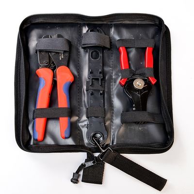 Solarsystem-Tool Fit Kabel Quadratbereich 2.5MM2/4MM2/6MM2 PV-Kabel Stripping und Crimping Tool Kits für PV004 Steckverbinder