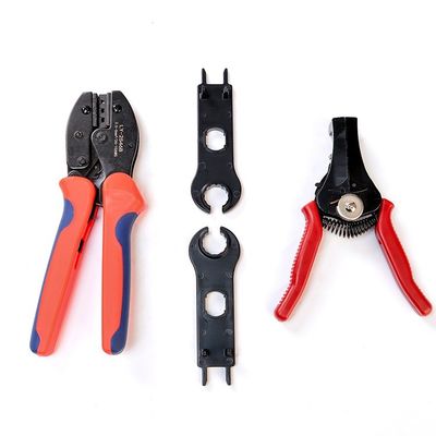 Solarsystem-Tool Fit Kabel Quadratbereich 2.5MM2/4MM2/6MM2 PV-Kabel Stripping und Crimping Tool Kits für PV004 Steckverbinder