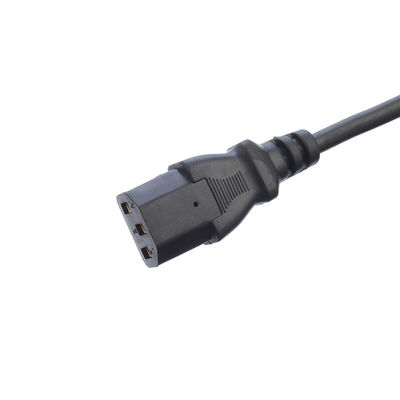 Schwarz/Maßgeschneiderter Wechselstromstecker IEC60320 C13 C5 mit 3-Pin-Stromkabel UK BS Standard 10A-16A Nennstromversorgung