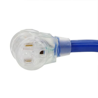 Outdoor Yard Party 125V 15A NEMA 6-50P/R Schwerlast 1/3/5/6/20FT 50M Beleuchtete End Blaue Multi Rv Kabel Erweiterung Stromkabel