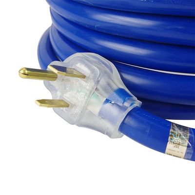 Outdoor Yard Party 125V 15A NEMA 6-50P/R Schwerlast 1/3/5/6/20FT 50M Beleuchtete End Blaue Multi Rv Kabel Erweiterung Stromkabel