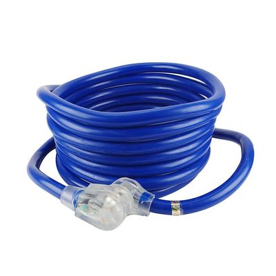Outdoor Yard Party 125V 15A NEMA 6-50P/R Schwerlast 1/3/5/6/20FT 50M Beleuchtete End Blaue Multi Rv Kabel Erweiterung Stromkabel