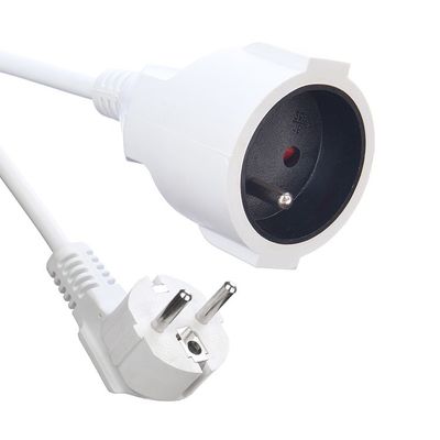 16A Stecker-Stromkabel für Haushaltsgeräte EU 2 Stangen Steckdose Sauerstofffreies Bared Stranded Kupfer und wasserdichtes Stromkabel