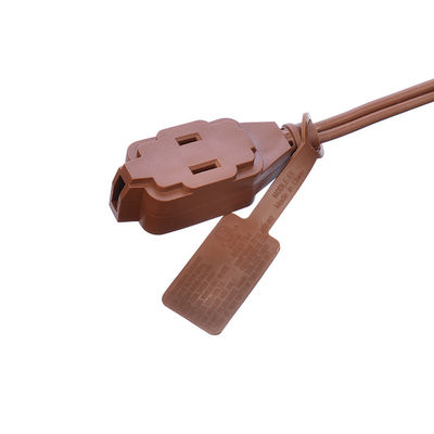 18AWG ETL Pararell Draht AC Stromkabel mit Schalter und Steckdose Verlängerungskabel Braun ETL Standard PVC Jacket USA 2 Spitze