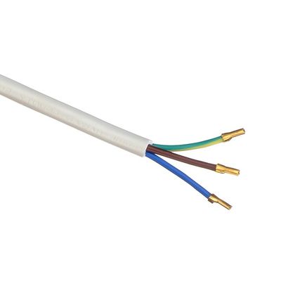 IMQ Standard 3 Pin Angeled 16A Italien Weiße Stromleitungen H05VV-F 3x0.75MM2 mit geschlossenem End-Kremmterminal von Trusted