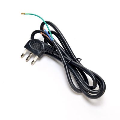 16A IEC 60320 C13 Clover Connector Schwarz Italien Standard H05VV-F 3x0.75MM2 Verlängerungskabel Erdung Standard Erdung