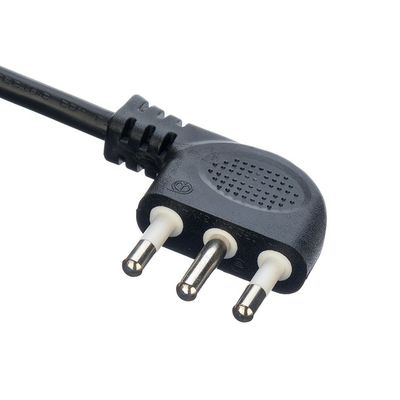 16A IEC 60320 C13 Clover Connector Schwarz Italien Standard H05VV-F 3x0.75MM2 Verlängerungskabel Erdung Standard Erdung