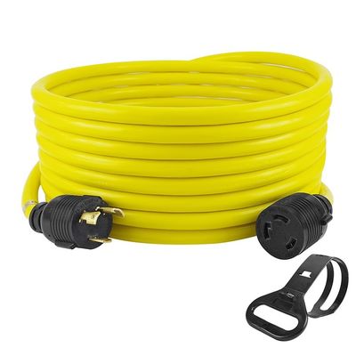 30Amp 3750 Watt 25 Fuß Schwerlast NEMA L6-30P/6-30R 3 Spitze 10 Gauge Generator Verriegelung Verlängerungsseil mit Draht Organisator