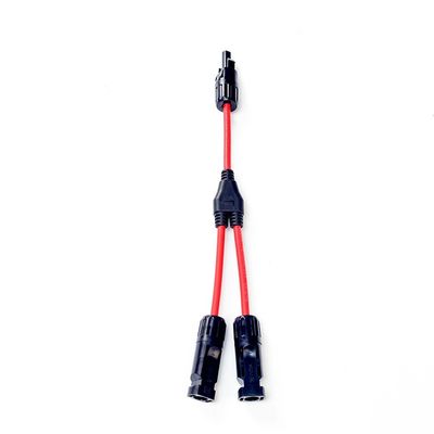 Solarkabel PV-Drahtverlängerung mit Solaranschluss PV004 Y-Teiler Schwarz und Rot Paar H1Z2Z2-K DC 1500V 1X4mm XLPO Isolierung
