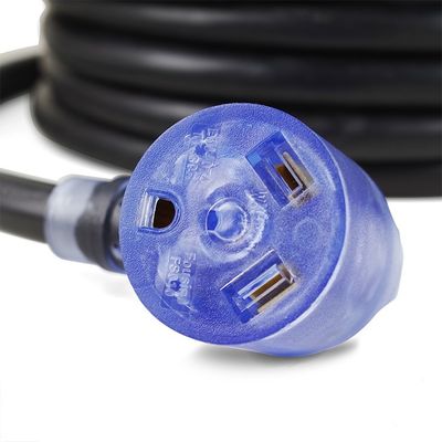 30Amp Heavy Duty RV Extension Cord 10 AWG ETL 50ft TT-30P bis TT-30R mit LED-Anzeiger und einfaches Entkoppeln