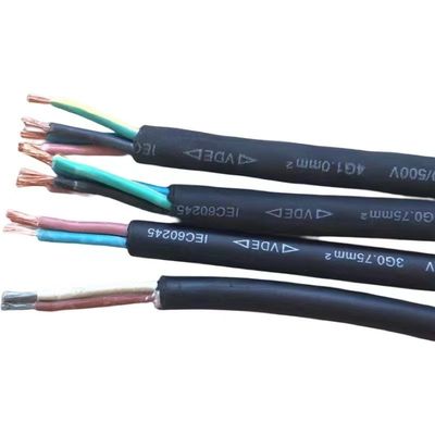 Langlebige Leistung Mehrkern Kupferdraht Stromkabel 2/3/4/5/6 Kern PVC-Gummi-Kabel 10A 250V