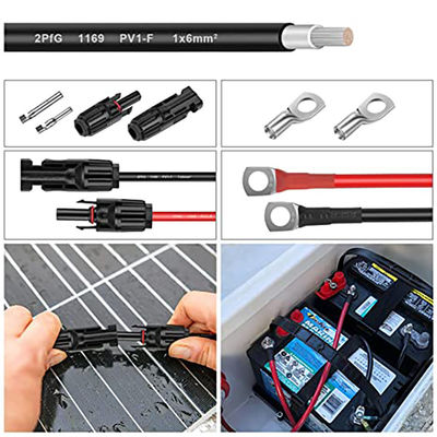 Solarenergiesysteme MH4 Solarpanel PV Crimping 1CX2.5MM2 DC H1Z2Z2-K 1500V mit PV-Kabelschneider und Isolierkabel