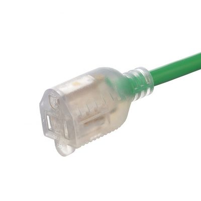 US-amerikanisches AC-Stromverlängerungskabel 3pin US-amerikanische Verlängerungssteckdose 120V 60Hz Grüne Gartenlänge 6FT/8FT/10FT/12FT/25FT