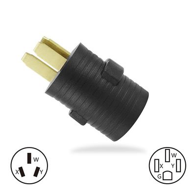 20A Nennstrom NEMA 14-30P bis 10-50R 30 Ampere Männlicher Stecker bis 50 Ampere Weiblicher Empfängeradapter für Generator Schweißer Trockner