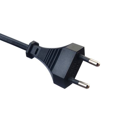 Sauerstofffreier Kupferleiter mit entblößtem Strang Europäischer Standard 2pin Eu Stecker Stromkabel Schwarzer Stecker für Haushaltsgeräte