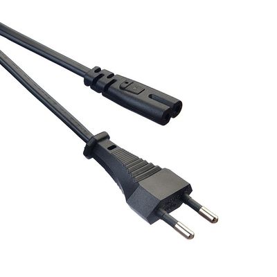 Sauerstofffreier Kupferleiter mit entblößtem Strang Europäischer Standard 2pin Eu Stecker Stromkabel Schwarzer Stecker für Haushaltsgeräte