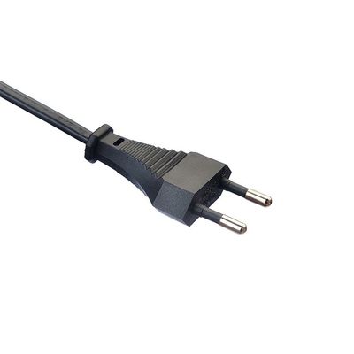 Sauerstofffreier Kupferleiter mit entblößtem Strang Europäischer Standard 2pin Eu Stecker Stromkabel Schwarzer Stecker für Haushaltsgeräte