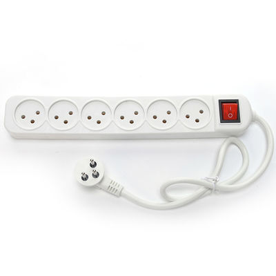 Anpassung Ja 5 Wege Stromstreifen mit Verlängerungskabel verbunden Israel Industrial Surge Protector Weiß