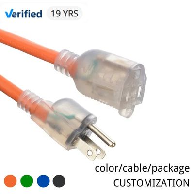 Weihnachtsfeier Stromkabel mit Led-Light Terminal Outdoor NEMA 5-15R Multi Typ Amerika ETL Verlängerungskabel